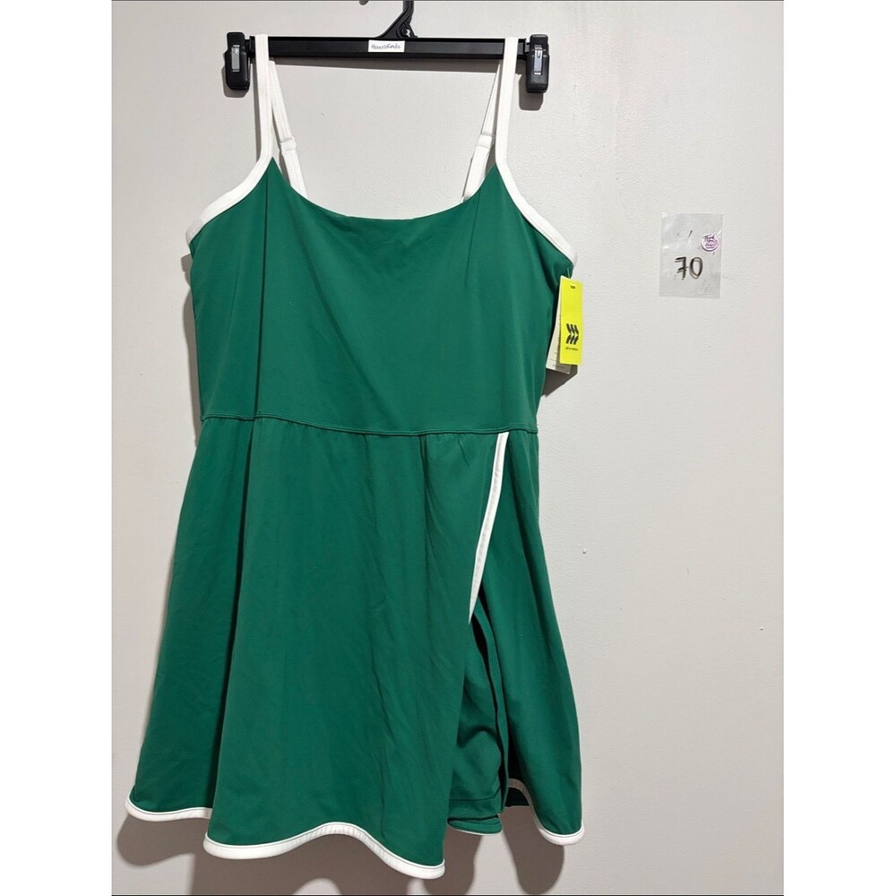 NWT All in Motion Green Everyday Soft Wrap Active Tennis Dress XXL